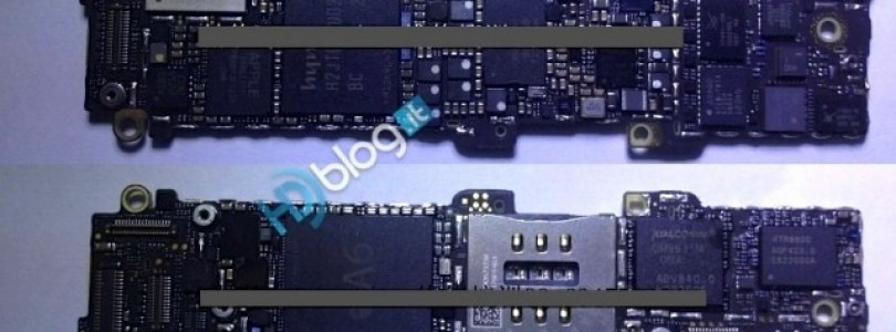 Foto’s van iPhone 5 Logic Board tonen A6 chip, Qualcomm MDM9615M LTE modem, en geheugen van Hynix