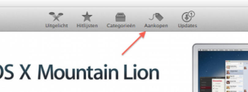 Hoe download ik Mountain Lion opnieuw uit de Mac App Store