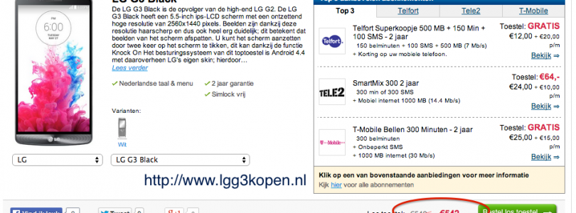 LG G3 gaat 550 euro kosten in Nederland