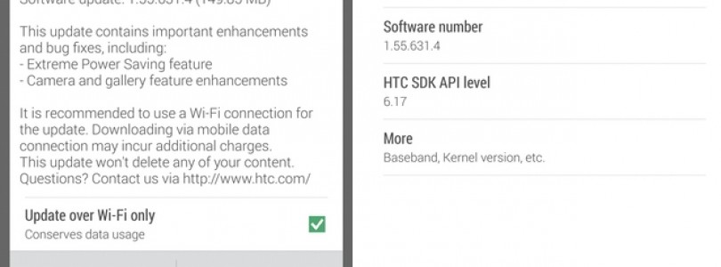 HTC One (M8) ontvangt kleine software update