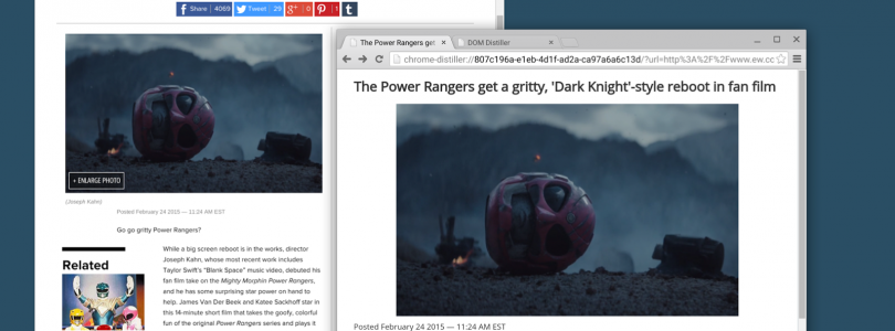 Google voegt experimentele Reader modus toe aan Chrome