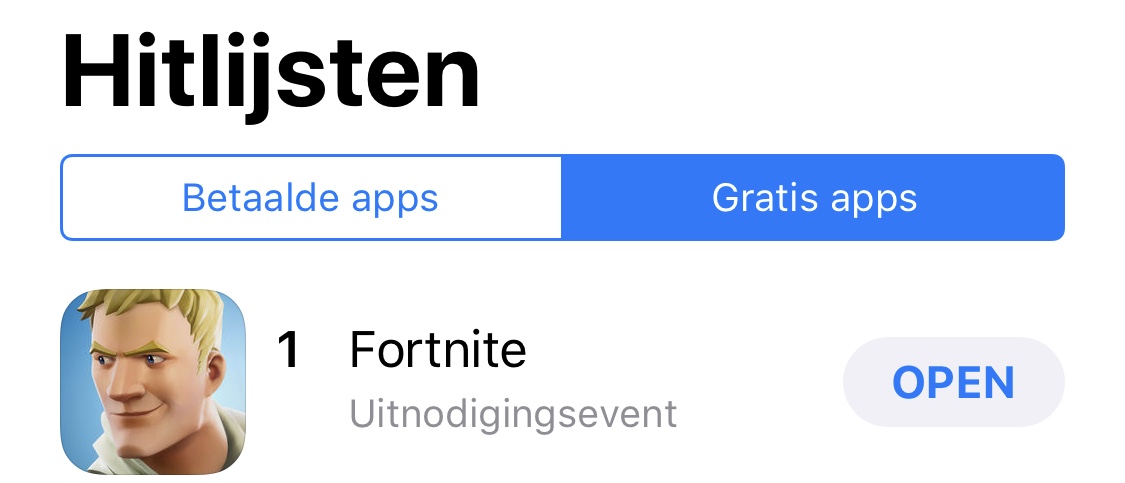 Fortnite voor iOS nu al populairste app in App Store - 1125 x 483 jpeg 80kB