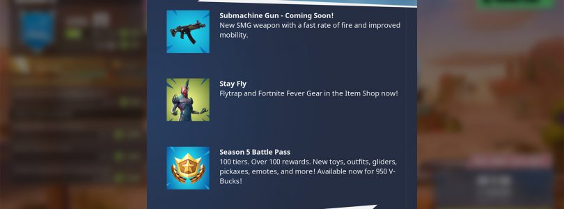 Nieuwe SMG komt morgen naar Fortnite Season 5