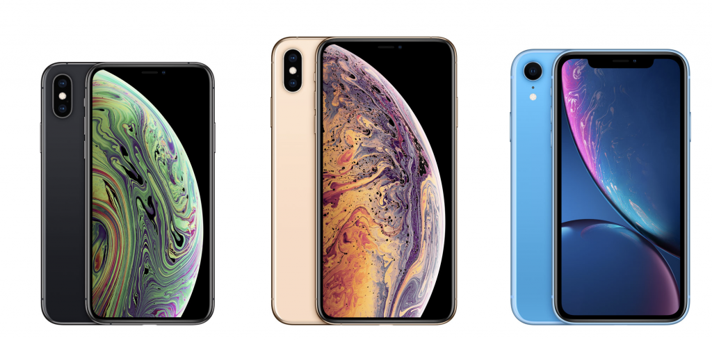 De iPhone Xs, Xs Max en Xr.