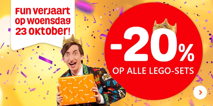 Fun Viert Verjaardag Met 20 Procent Korting Op Alle LEGO-sets